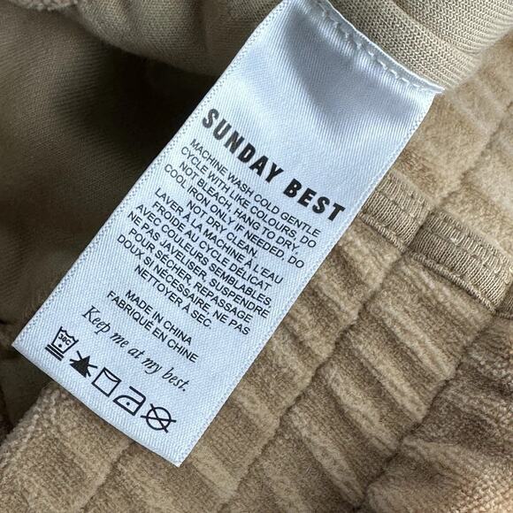 Aritzia Sunday Best Terry Cloth Sweat Shorts Brown Women’s Size XS - Picture 3 of 8